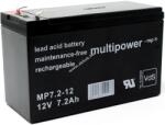 Multipower Helyettesítő ólom akku Diamec típus: DM12-7.2 12V 7, 2Ah (MULTIPOWER)