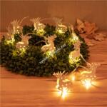 Goobay Rénszarvas 10LED-es, elemes (2xAA) fényfüzér, melegfehér, időzítős