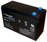 Sunlight Акумулаторна батерия, Sunlight VRLA, 12V, 7Ah, F1 конектори