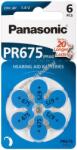 Panasonic PR675 V675/PR44 cink-légionos hallókészülék elem 6db/csomag