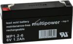 Multipower Helyettesítő ólom akku Diamec típus: DM6-1.3 6V 1, 2Ah (MULTIPOWER) helyettesíti: 6V 1, 3Ah