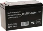 Multipower Pótakku Multipower szünetmenteshez APC Back-UPS BK500-UK 12V 7Ah (7, 2Ah is)