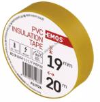 EMOS Szigetelőszalag 19mm x 20m, sárga - Kiárusítás!