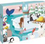 Janod Puzzle senzorial tactil Viața pe gheață cu textură 20 buc (J02773) Puzzle