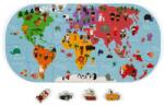 Janod Puzzle de jucărie cu apă Janod Harta lumii 28 buc (J04719) Puzzle