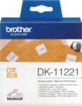 Brother Etikett címke DK-11221, 23mm x 23mm , Elővágott (stancolt), Fehér alapon fekete, 1000 db DK11221 (DK11221)