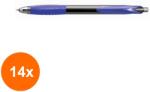 Claro Set 14 x Pix cu Gel, Claro, Retro, Varf 0.7 mm, Albastru (HOK-14xKH-CL-RTBG-A)