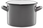 Emalia Olkusz Zománcozott Fazék - 18 cm/3 L, Szürke/Fekete