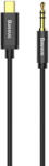 Baseus Yiven USB-C - 3.5 mm-es mini jack audio kábel, 1.2 m (fekete)