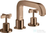 Hansgrohe AXOR CITTERIO 3 üléses kádtöltő csaptelep zuhanyszett csatlakozás nélkül, polírozott vörös arany hatású 39436300 (39436300)