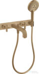 Hansgrohe AXOR Citterio falsík alatti kádtöltő csaptelep zuhanyszettel, szálcsiszolt bronz 39441140 (39441140)