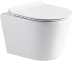 Cerano Norbi, függő WC csésze Perem nélküli 485x365x360 mm + UF wc ülőke, fehér fényes, CER-CER-417380 (CER-CER-417380)