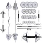 HMS STC55 55kg-os Krómozott Kézisúlyzó szett 4in1, hordtáskával