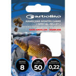 Garbolino Special Pellet Carp Hook To Nylon 0, 20mm 50cm 10 Lapkás Szakáll Nélküli Monofil Előkötött Horog 10db (GOMAL0740-L20H10)