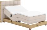 TEMPO KONDELA Elektromos állítható ágy, boxspring, bézs/artisan tölgy, 120x200, TIANA