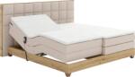 TEMPO KONDELA Elektromos állítható ágy, boxspring, bézs/artisan tölgy, 160x200, TIANA