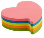 KORES Notes adeziv 70 x 70 mm Inima 5 culori neon x 50 file Kores (KO48705)