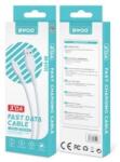 BWOO micro USB töltőkábel adatkábel 1 m 3A fehér (6933654802963)