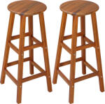 Casaria OSLO bárszék, 2 db, 34x76cm, természetes barna Casaria