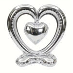  Talpas fólia lufi - Szív - Ezüst