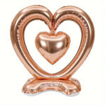  Talpas fólia lufi - Szív - Rose Gold