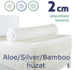 Ortho-Sleepy Memory topper fedőmatrac, Silver, Aloe vagy Bamboo huzattal, 2cm magas, 140x200cm (TOPMATSLP-silver-2CM-140x200cm)
