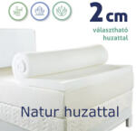 Ortho-Sleepy Memory topper fedőmatrac, Antiallergén huzattal, 2cm magas, 180x200cm (TOPMATSLP-natur-2CM-180x200cm)