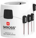 SKROSS PRO WORLD és USB a legbiztonságosabb világutazó hálózati csatlakozó átalakító, World to Eu, 2*A (1.302539)