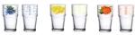 SOLMAZER IRIS mintás üveg pohár 350ml, Blueberries, Lemon vagy Orange minta 131605-001 (131605-001) - bestbyte