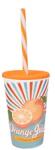 SOLMAZER IRIS Orange Juice mintás pohár szívószállal 650ml 161948-028 (161948-028) - bestbyte