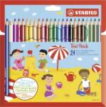 STABILO Creioane colorate Stabilo Trio strong, 24 culori/set, etui carton SW2032401