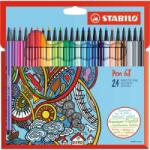 STABILO Carioca Stabilo Pen 68, 24 culori/set, etui carton SW68247
