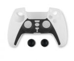 Spartan Gear Controller Silicon Skin Cover and Thumb Grips - védőtok és analóg kar védők, PS5 (2808146) fekete/fehér