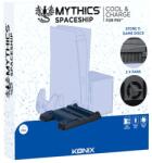 KONIX MYTHICS PS5 Konzol hűtő + Töltő állomás + Játék tartó (KX-MY-P5-SPACESHIP) Fekete