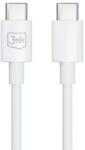 3mk Protection Кабел 3MK Hyper Cable, от USB-C(м) към USB-C(м), 1.2m, 100W, бял