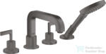 Hansgrohe AXÍOR CITTERIO 4 üléses kádtöltő csaptelep zuhanyszettel, szálcsiszolt fekete króm 39446340 (39446340)