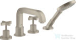 Hansgrohe AXOR Citterio 4 üléses kádtöltő csaptelep zuhanyszettel, szálcsiszolt nikkel 39445820 (39445820)