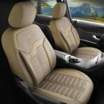 Panda Set Huse Scaune Auto pentru Alfa Romeo GT - Panda Londra, cu fermoare pentru bancheta rabatabila, bej, 11 piese
