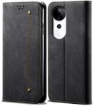 Denim Husă portofel pentru Vivo V40 5G negru
