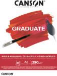 Canson Olaj- és Akrilfestő Papírtömb A/3 290 Gramm Álló Fejben Ragasztott 20 Ív/Tömb Graduate (C400110381)