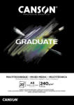 Canson Rajzlaptömb Fekete A/5 240 Gramm Álló Fejben Ragasztott 20 Ív/Tömb Graduate (C31250P019)