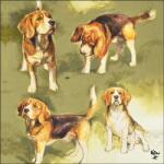 Ambiente Beagles papírszalvéta 33x33cm, 20db-os