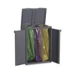 PLASTOR Dulap pentru colectare selectiva, 3 suporti saci (G3-5900-00) Cos de gunoi