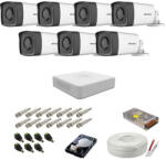 Hikvision Kit supraveghere complet Hikvision, 2MP, 7 camere, IR 40m