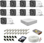 Hikvision Kit supraveghere complet Hikvision, 2MP, 9 camere, IR 40m