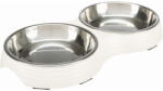 TRIXIE Tál Fém/Melamin Macskának 0, 9L/23cm 2x0, 2 l/ 13 cm/27x3x4cm Fehér (25187)