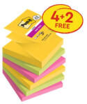 3M Öntapadó jegyzettömb, Z, 76x76 mm, 4+2x90 lap, 3M POSTIT Carnival, vegyes (LPR33042SSR)