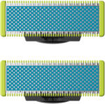 Philips Rezerva OneBlade QP225/50 pentru piele-ultra sensibila otel inoxidabil umed si uscat kit 2 lame compatibil cu Philips OneBlade si (QP225/50)
