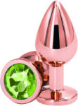Passion Labs Dop Anal Charm Anal Plug Medium, Rose Gold, Piatra Verde Deschis, Passion Labs