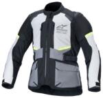 Alpinestars Andes Air Drystar motoros kabát világos szürke-sötét szürke-fekete-fluó sárga